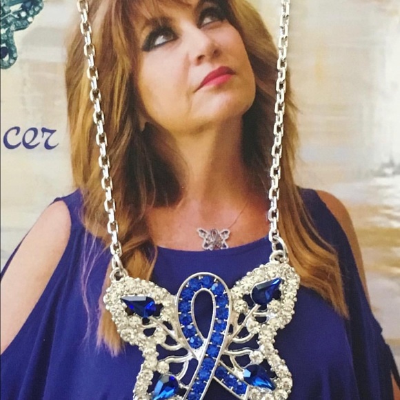 Blue Front Line workers Ribbon necklace - Picture 4 of 4